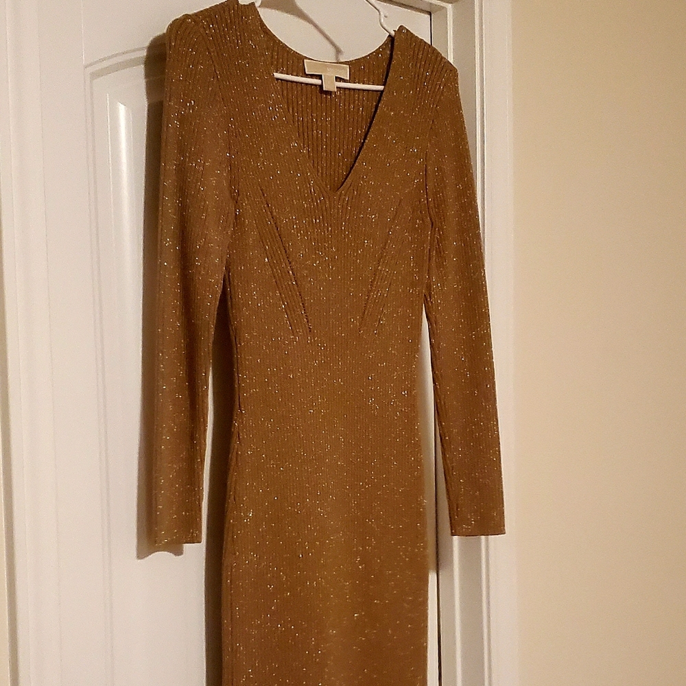 Michael Kors Gold Shimmering Dress